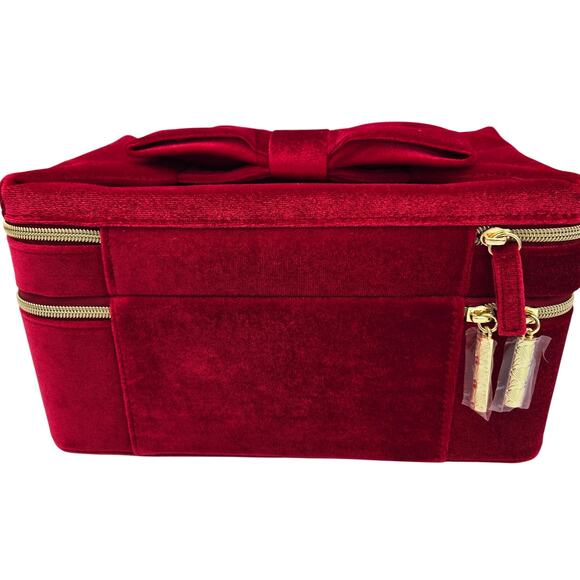 Estee Lauder Train Case - Red Velvet with Bow on Top - Picture 5 of 5